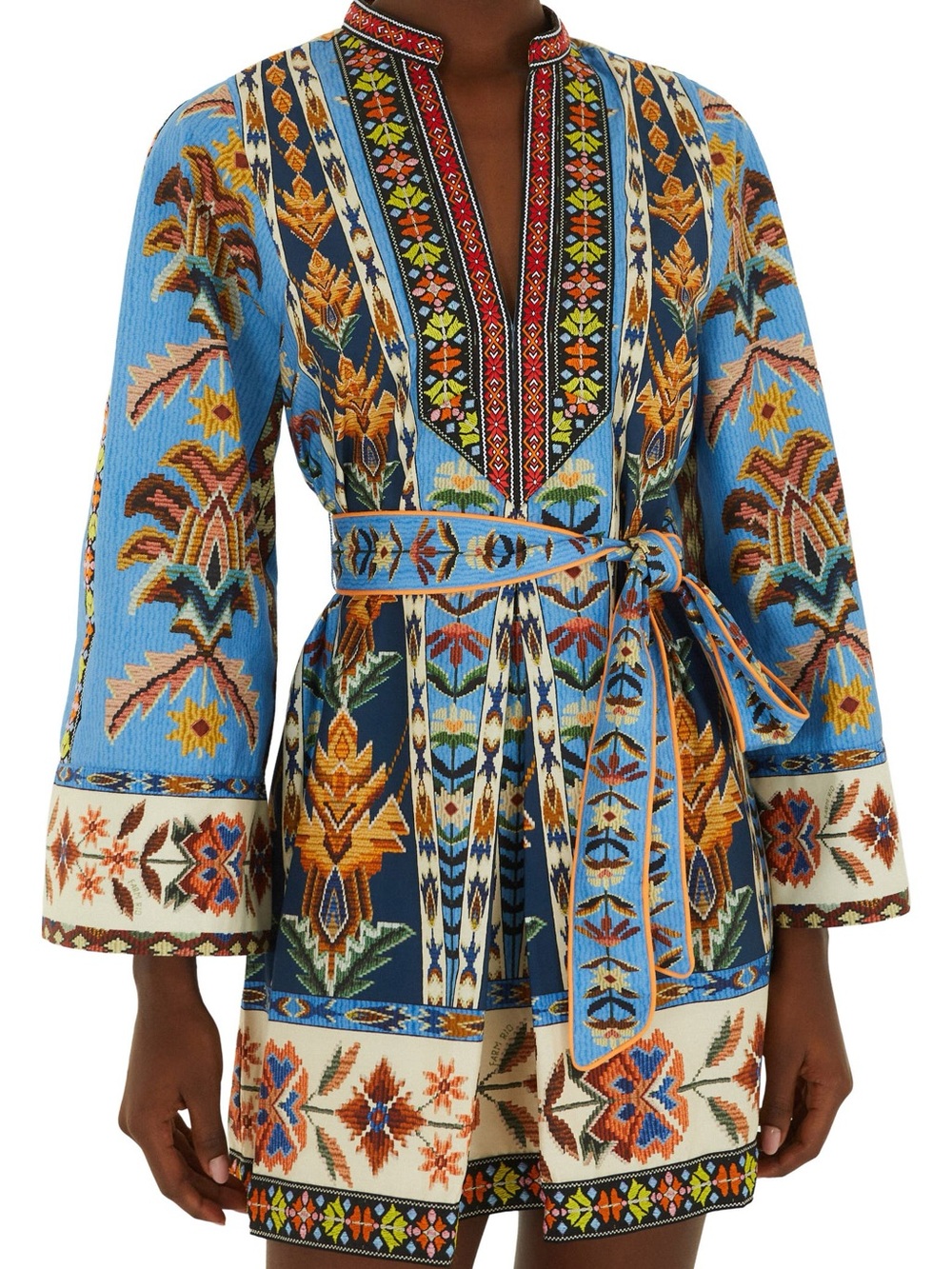 FARM Rio | Embroidered Tapestry Mini Dress (NWT) - Picture 8 of 13